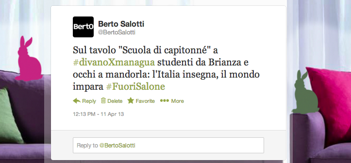 BertO's tweet: the teaching of Italy to the world