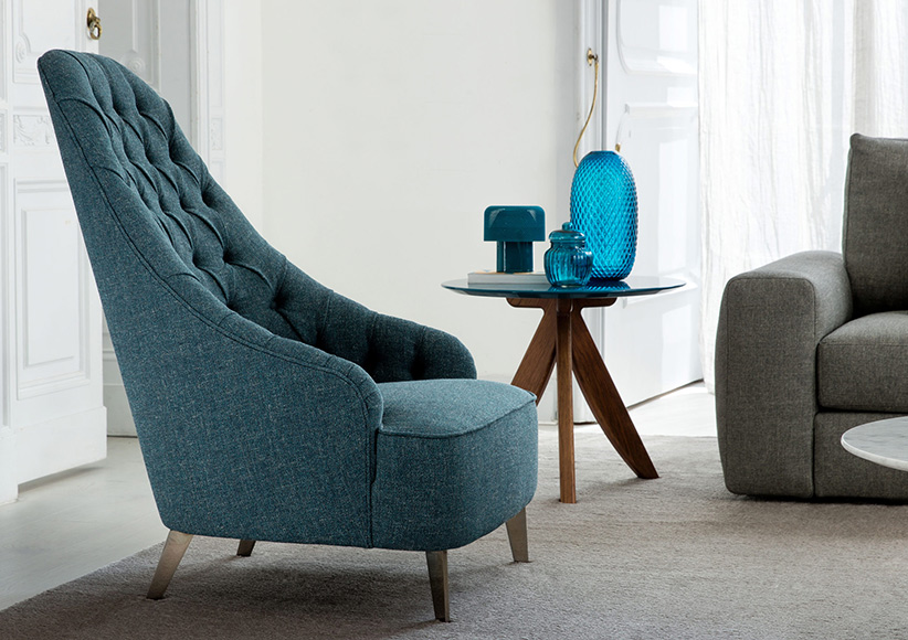 Vanessa Capitonné Armchair by BertO furniture collection