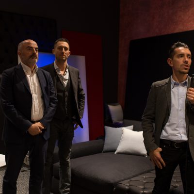 Inaugurazione showroom BertO Torino Stefano Micelli, Filippo Berto e Marco crepaldi