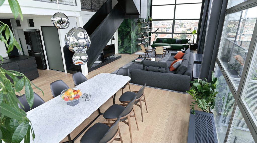 Living room Design project Loft Milano by BertO
