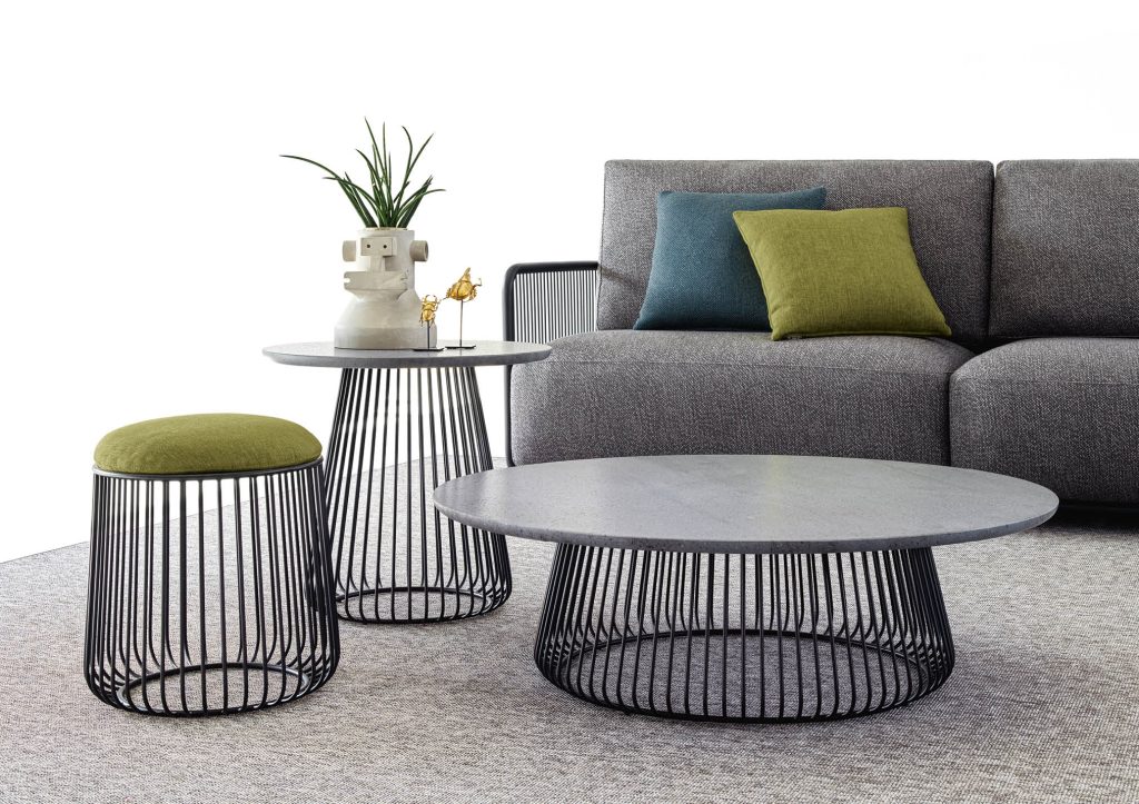 Carl Outdoor coffee tables and Bruce pouf - BertO